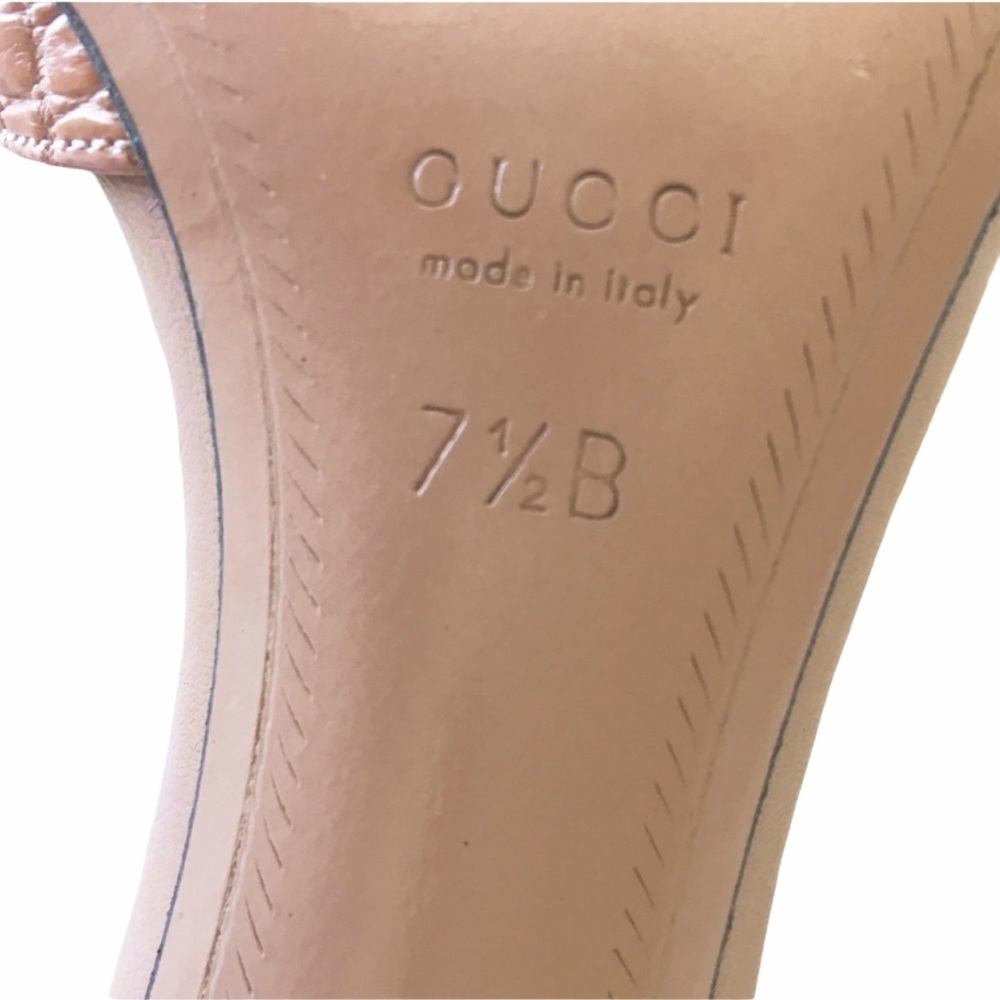 Tom Ford Gucci ♚ Gold Bamboo Kitten Heels ♚ Pink - Picture 9 of 15